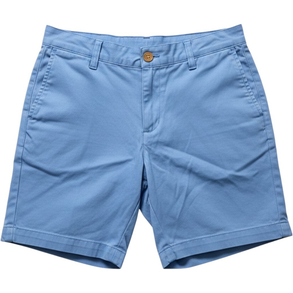 J Bailey Boys Blue Chino Shorts Sz 6 Cotton Adjustable Waist Preppy Turtle Trim